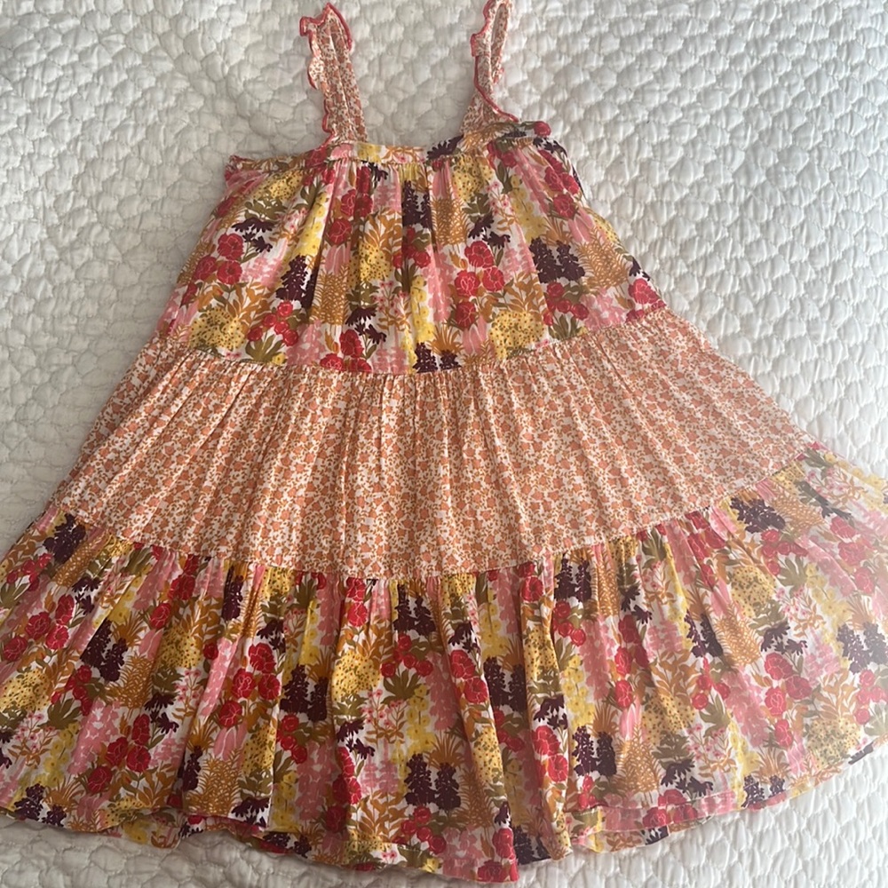 Pink Chicken Floral Tiered Sundress in Pink, Yellow and Burgundy